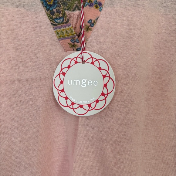 NWT Umgee | Pink Boho Top with Floral Sleeves | Size Small - Picture 5 of 16